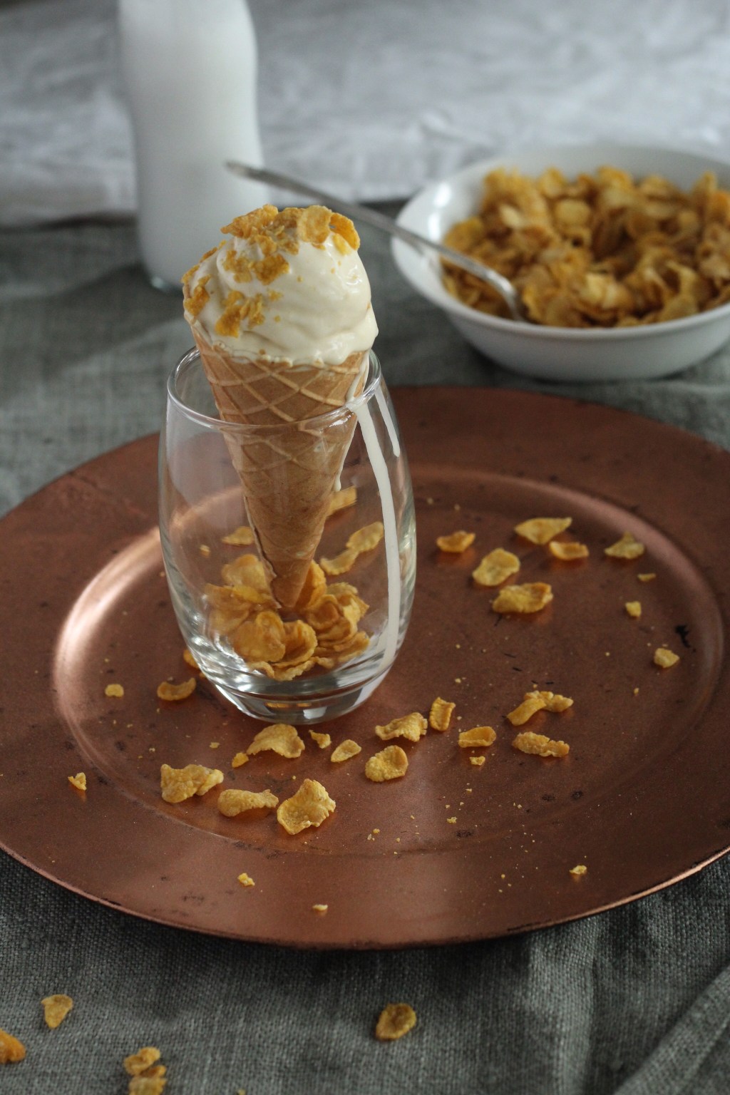 Corn flakes cereal milk ice&nbsp;cream