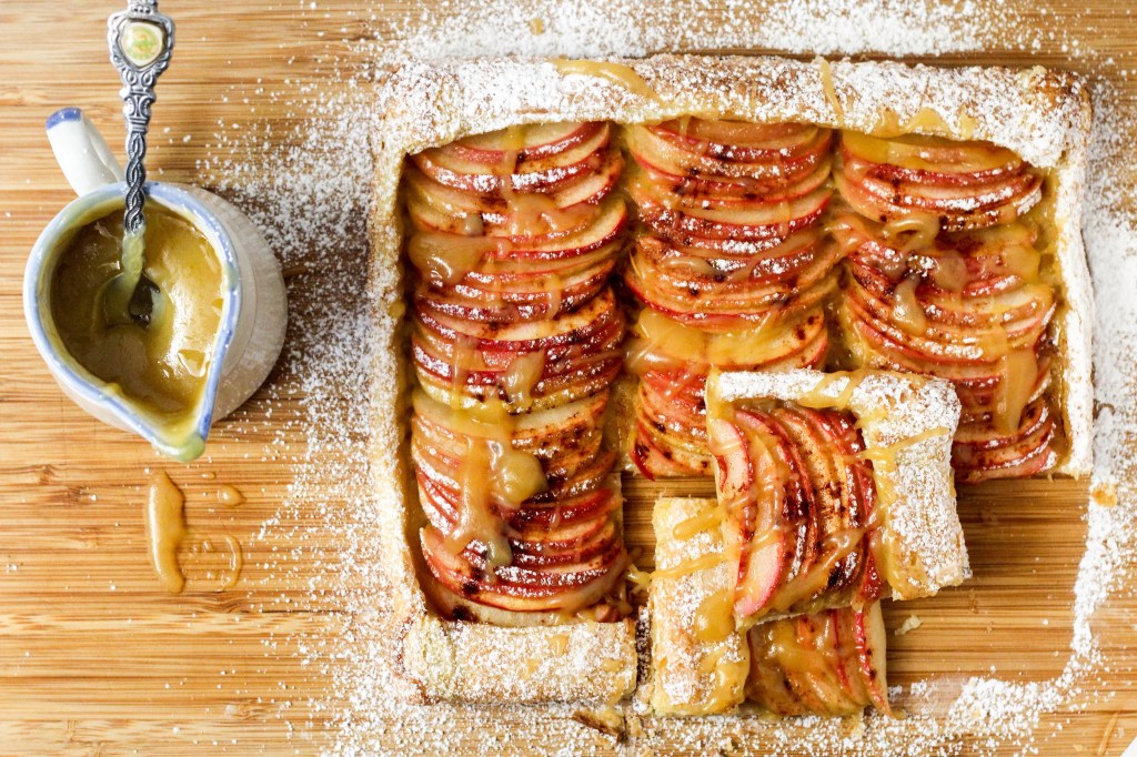 Apple Tart with Butterscotch sauce. 