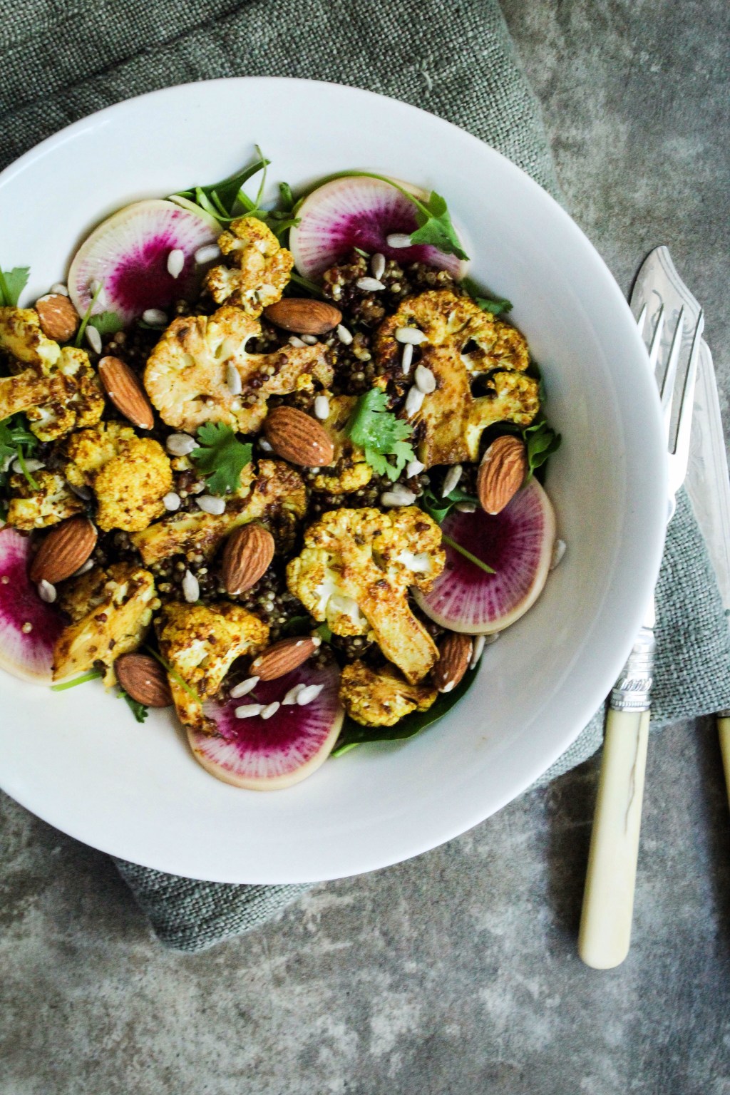 Roast cauliflower and quinoa&nbsp;salad
