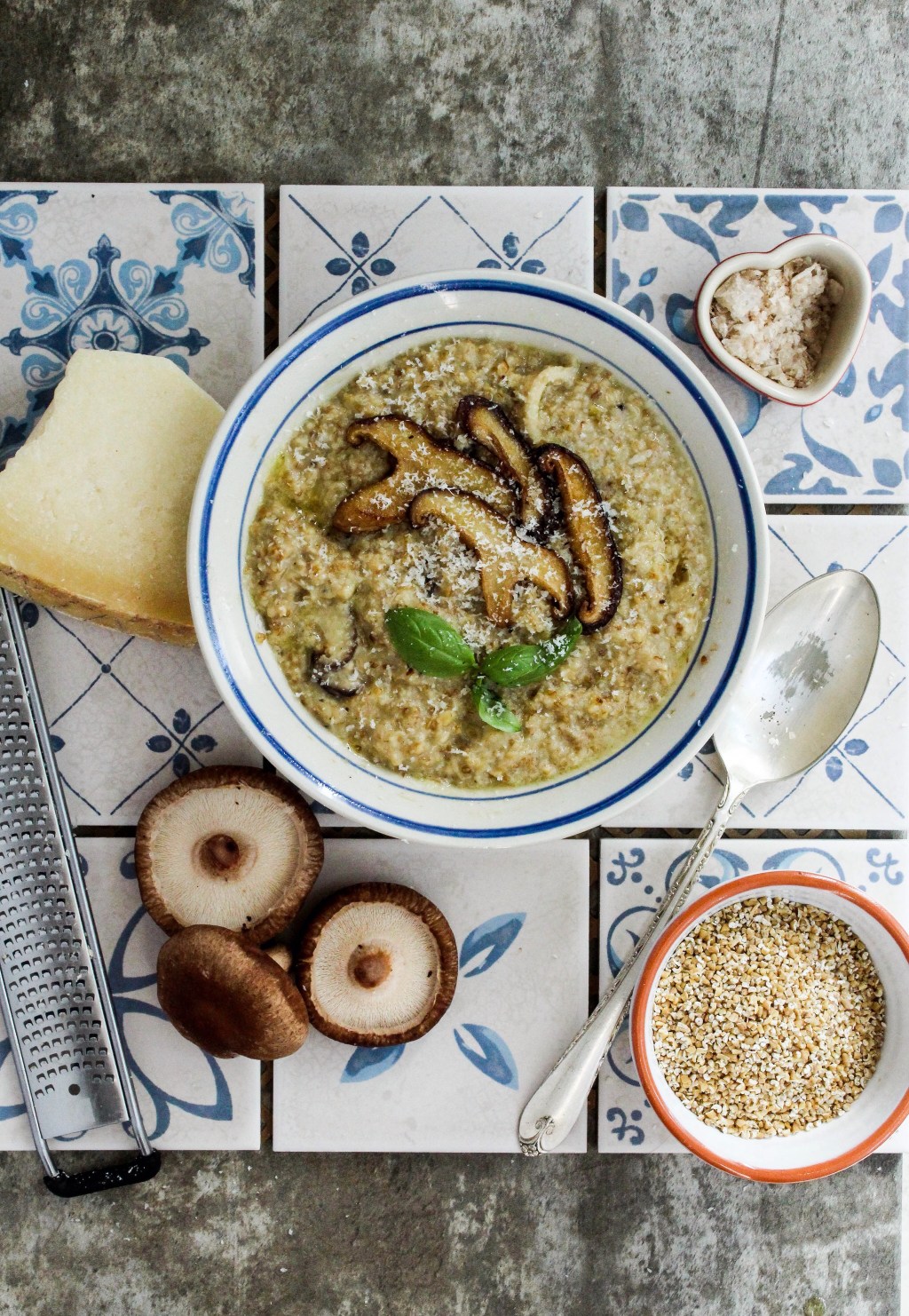 Oatmeal and mushroom&nbsp;risotto